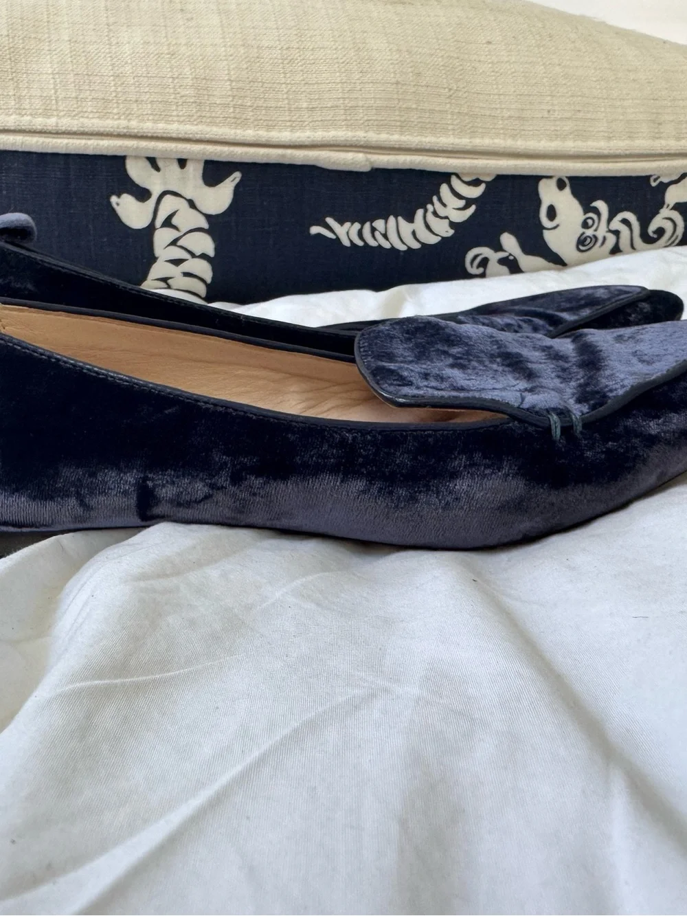 Nicholas Kirkwood Beya loafers in purple blue velvet. Size 38.5 EUC $595 retail